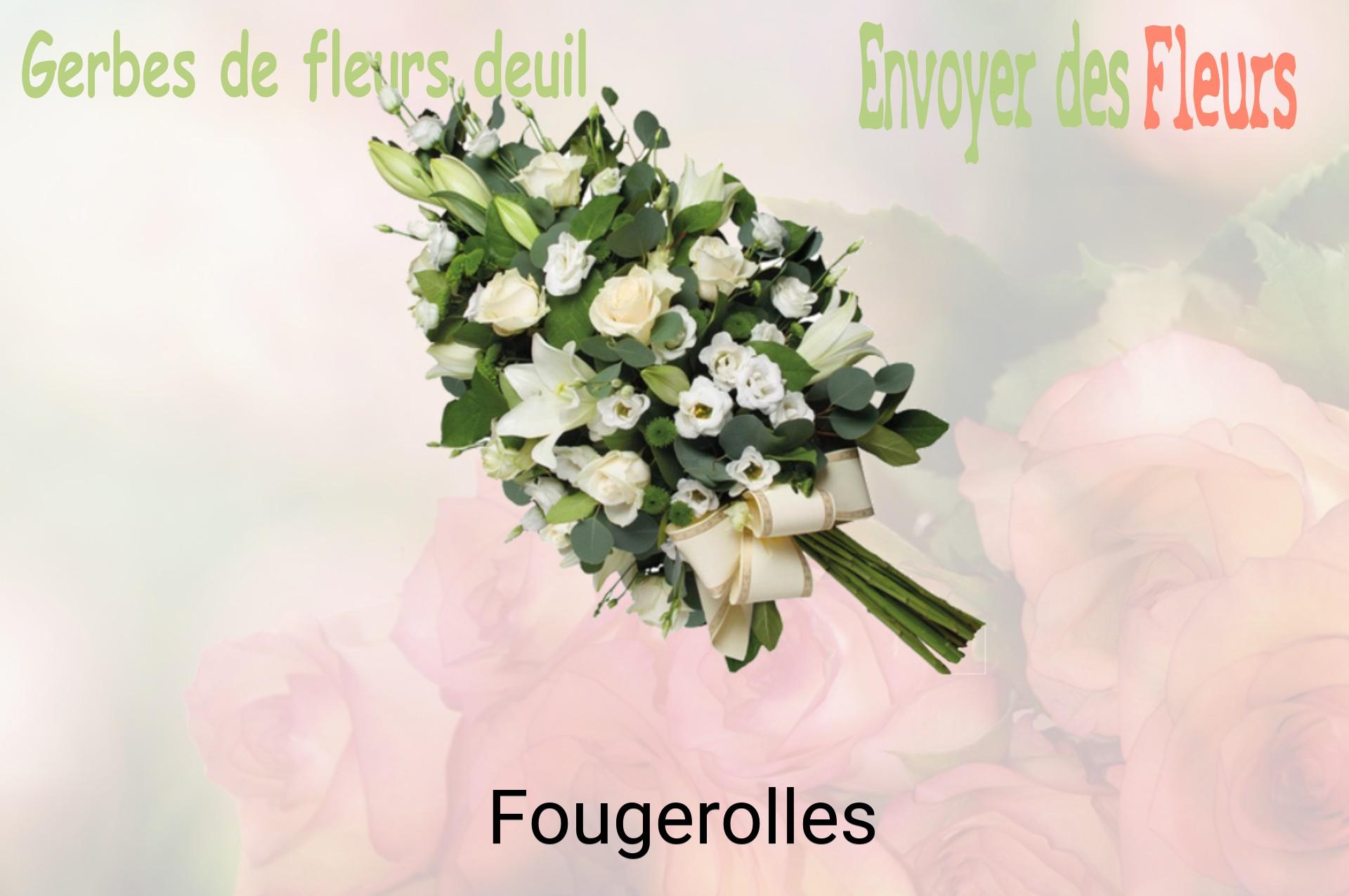 Gerbe de fleurs de deuil livrée à Fougerolles